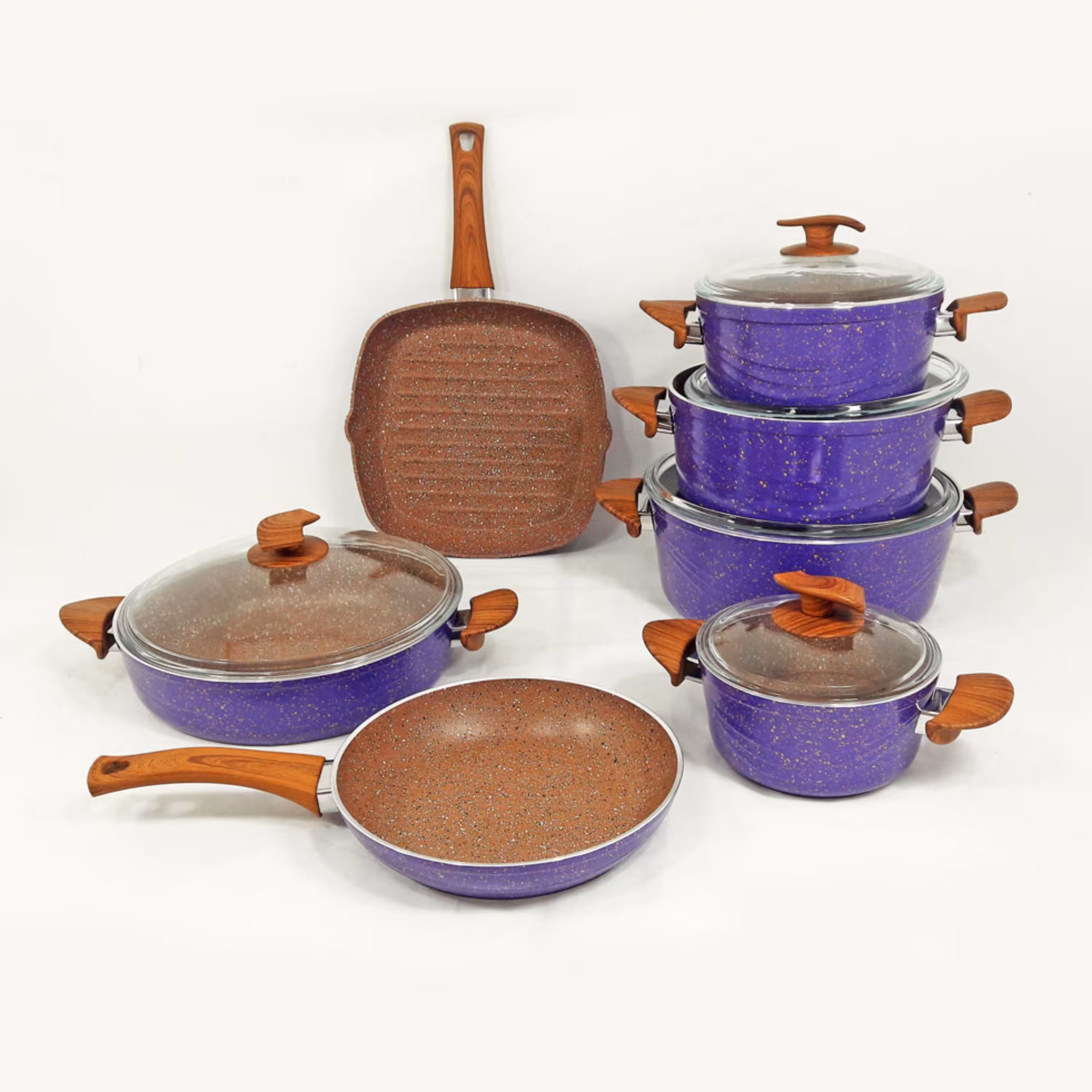 سرویس قابلمه 12 پارچه اویز EVIZ مدل سوئینگ بنفش با ارسال رایگان