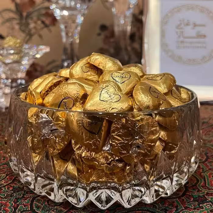 شکلات قلبی شیری طلایی شونیز ......................