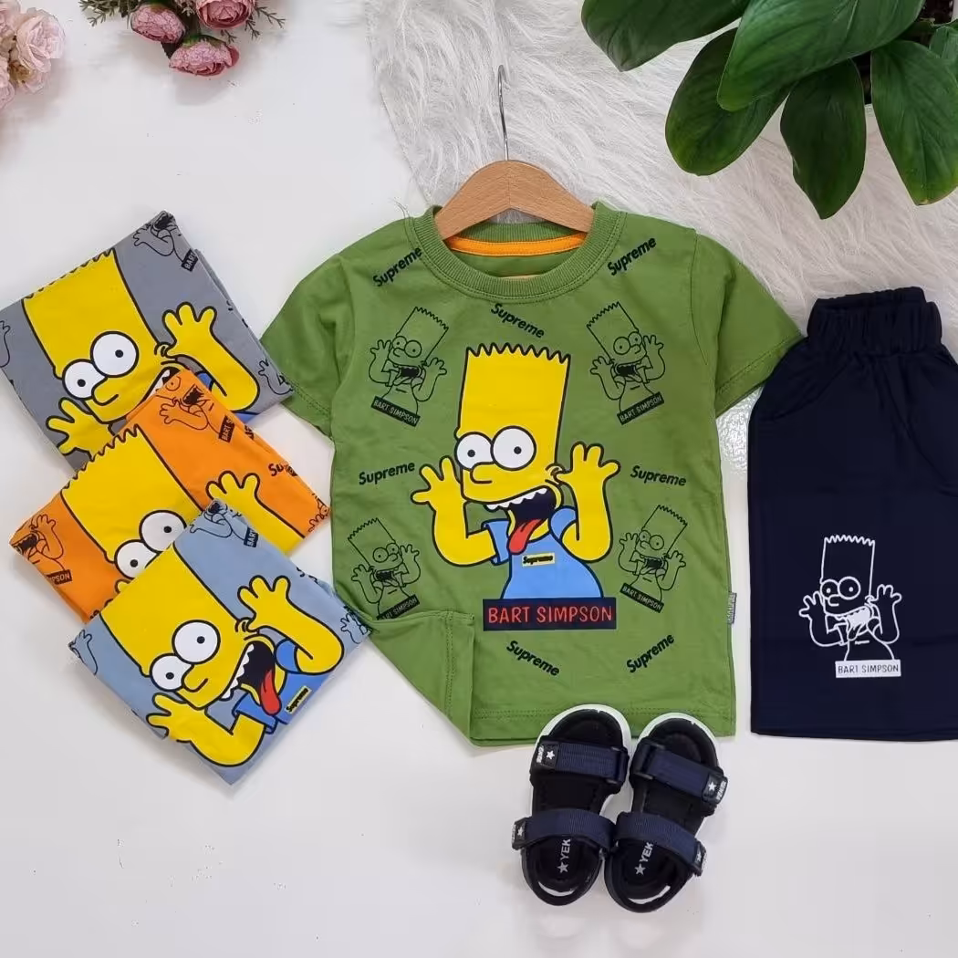 تیشرت و شلوارک پسرونه جنس نخ پنبه