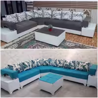 مبلمان ال دسته دوبل 7 نفره قاعم