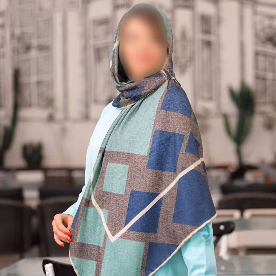 روسری نخی دور دست دوز قواره 125 کیفیت عالی