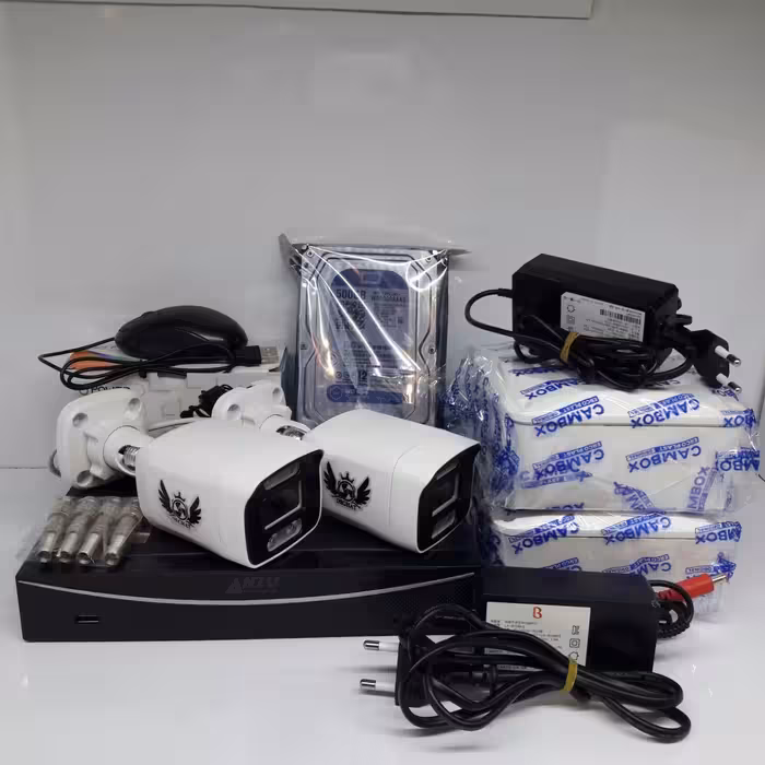 پک کامل دوربین مداربسته 5 مگاپیکسل (آماده ی نصب)