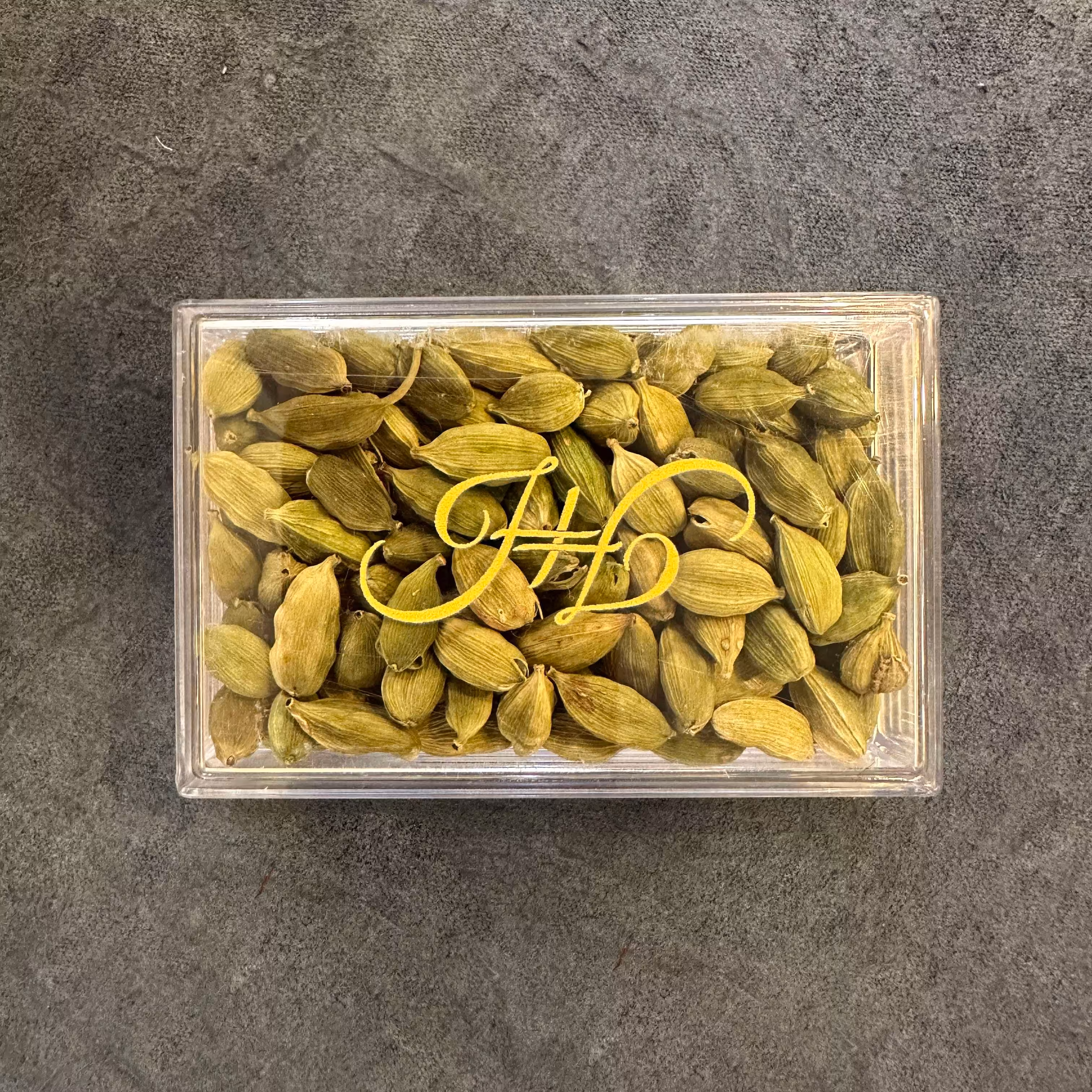 هل سبز  25 گرمی، پاکت بنفش اکبر هندوستان ، بسته بندی کریستال اسپانیایی