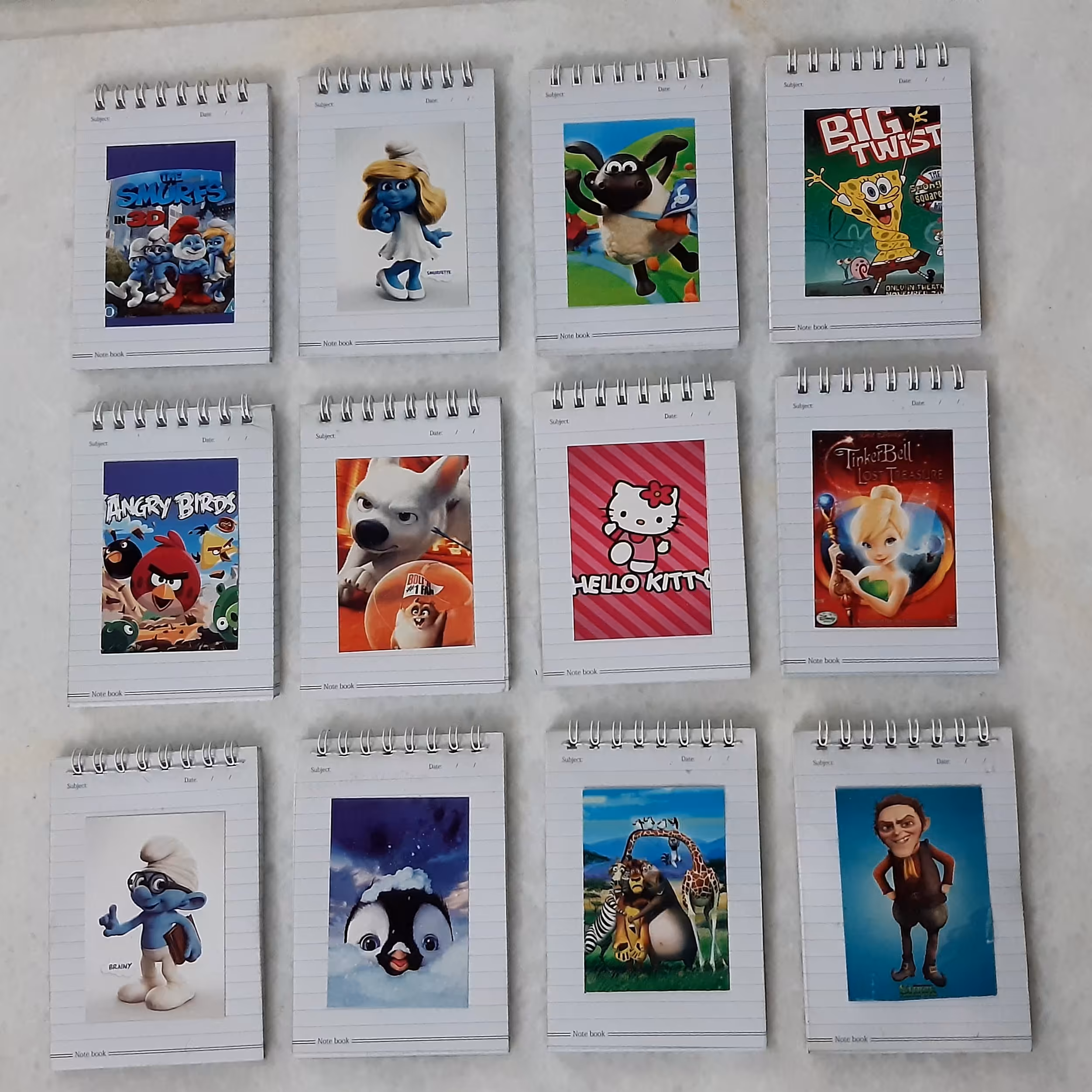 دفترچه یادداشت1/16 طلقی فنر دوبل عروسکی(جین12عددی)