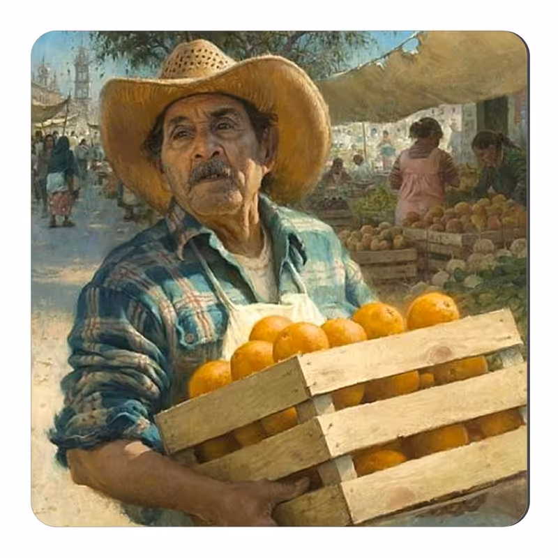  مگنت طرح پیرمرد کشاورز کد wmg2299