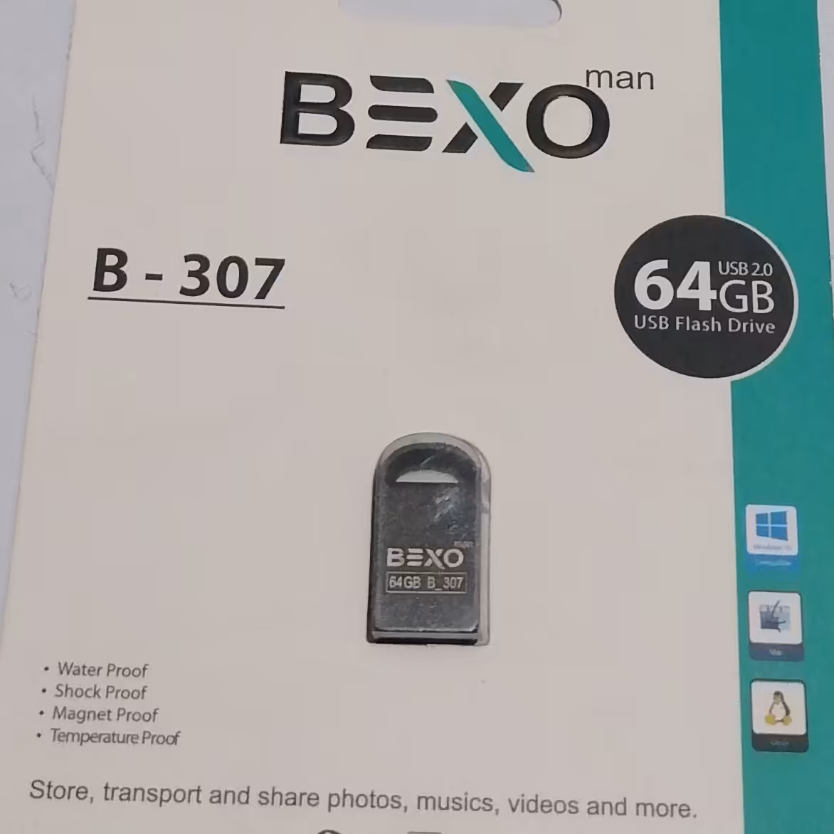 فلش64گیگ بکسوباگارانتی