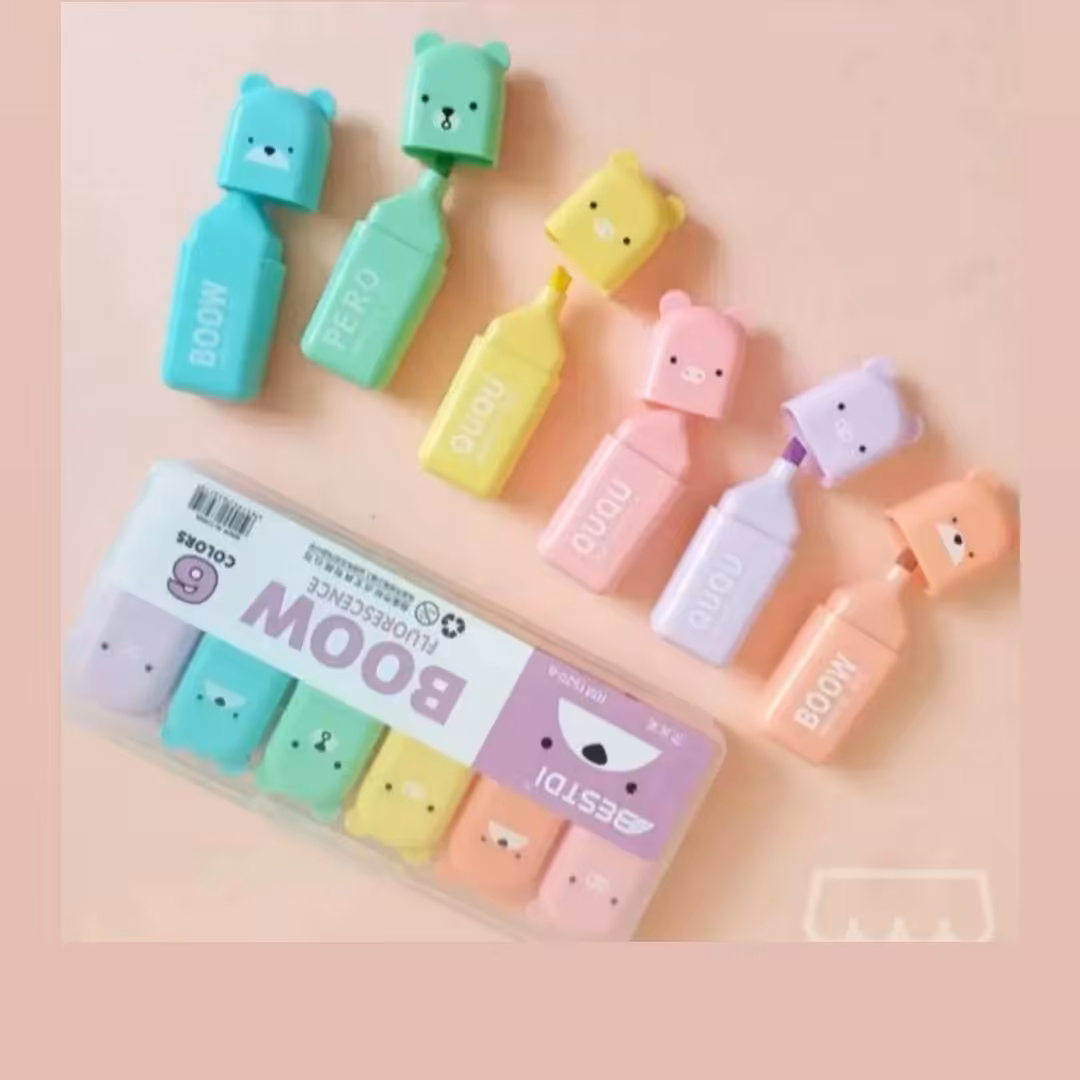 هالایت تدی شش رنگ لوازم تحریر 