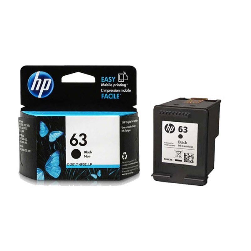 کارتریج مشکی اچ پی HP 63 Black F6U62AN (طرح)