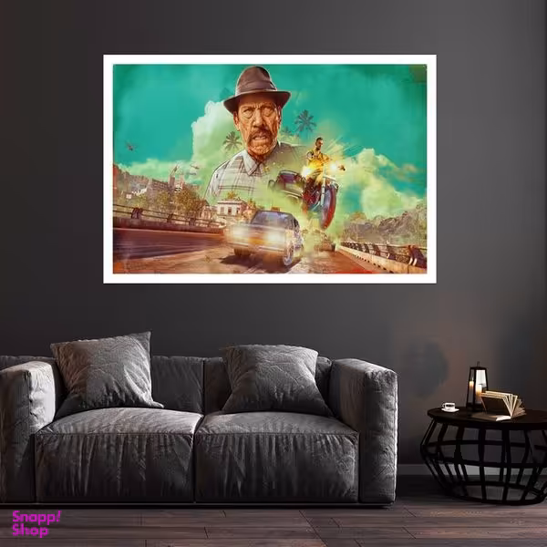 تابلو بکلیت طرح مشاهیر سینمای جهان دنی ترخو مدل قاب شاسی W-s8784