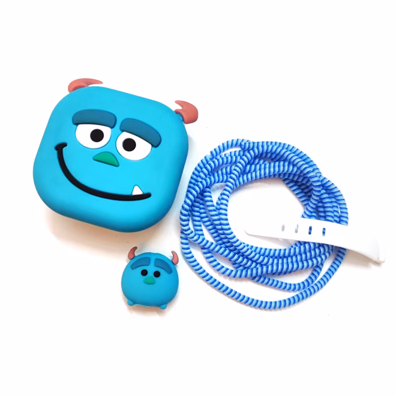 پک محافظ سیلیکونی کابل و آداپتور طرح سالیوان مناسب برای شارژر 20W اپل بسته چهار عددی