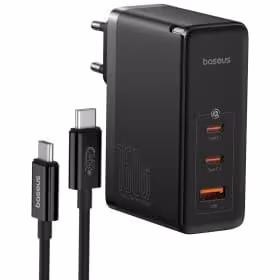 شارژر دیواری 160 وات باسئوس مدل GaN5 Pro به همراه کابل تبدیل USB-C