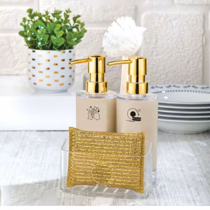 جامایع اشپزخانه 2قلو فرچه دار اسکاج دار برند لیمون