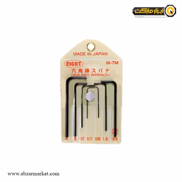 ست آچار آلن شش گوش ایت کوتاه 7 عددی مدل M-7