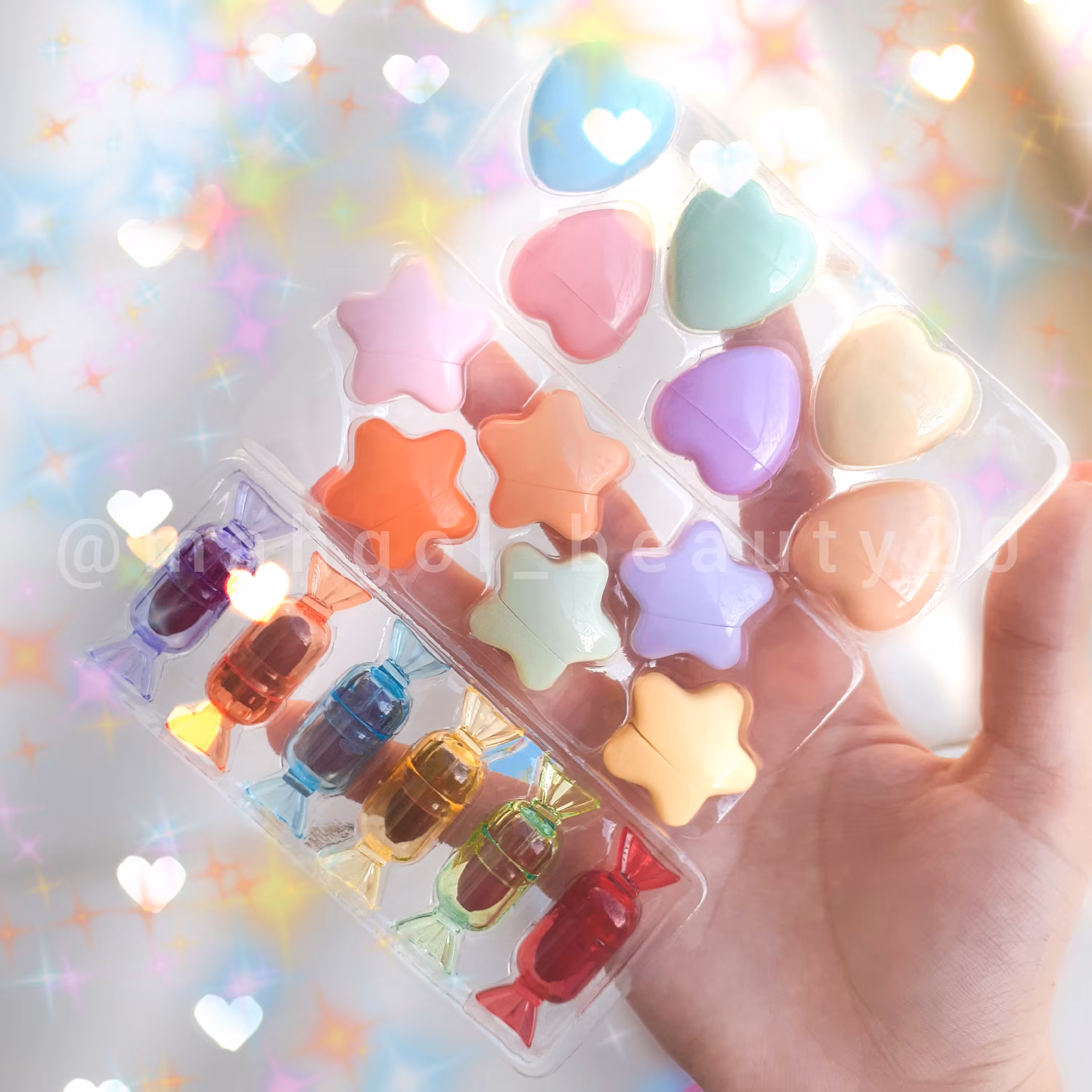 رژلب مینی قلبی ستاره شکلاتی