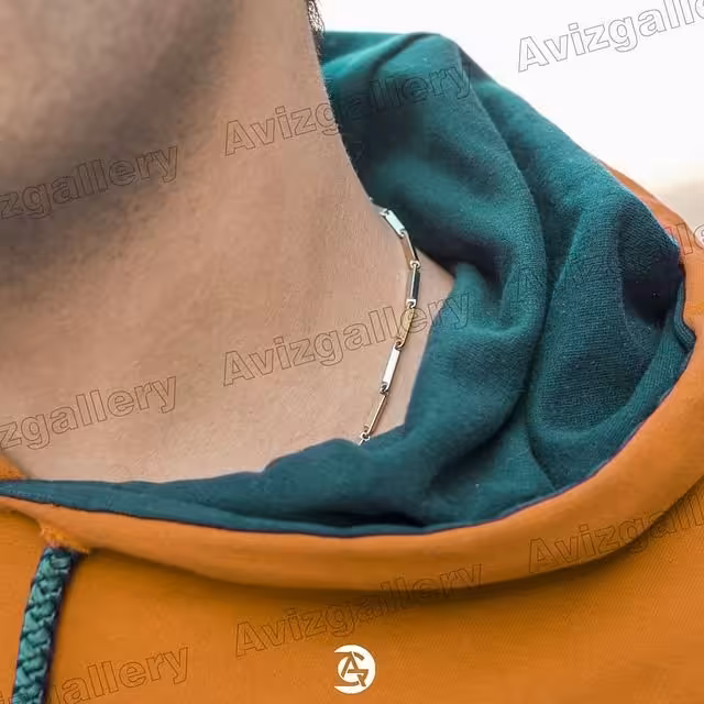 زنجیر مردانه و زنانه (اسپرت) سفید و طلایی