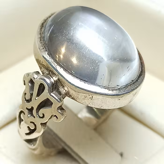 انگشتر نقره در نجف دست ساز صفوی دارای حرز و تربت