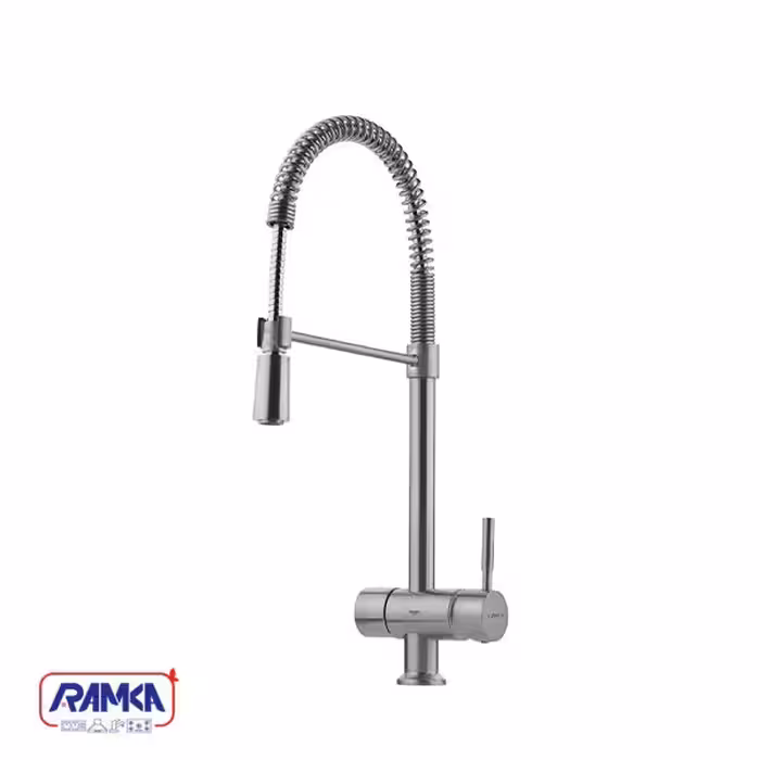 شیر آشپزخانه دومنظوره فنری شودر مدل آلستر کروم مات