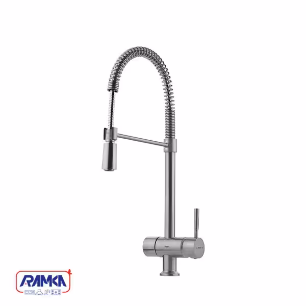 شیر آشپزخانه دومنظوره فنری شودر مدل آلستر کروم مات