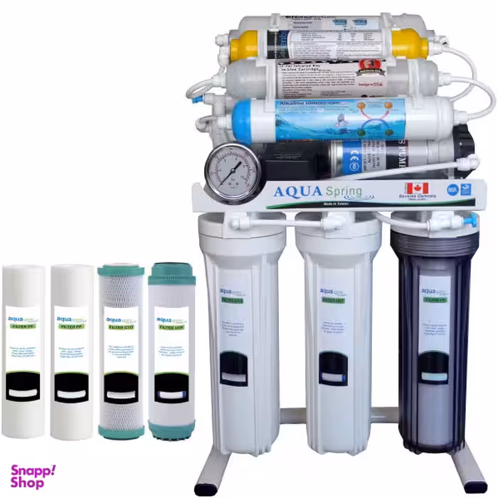 دستگاه تصفیه کننده آب آکوآ اسپرینگ (Aqua Spring) مدل RO - NF3030 به همراه فیلتر مجموعه 4 عددی