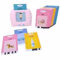 دستگاه آموزش زبان انگلیسی کودک.وزن: 262 گرم.رنگ صورتی.تعداد کارتها 224 عدد دورو