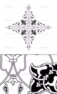 وکتور ترنج اسلیمی مشکی | گرافیک با طعم تربچه