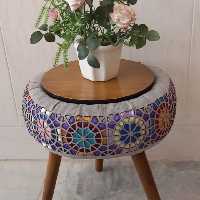 پاف (استند گل)   سوخته نگاری