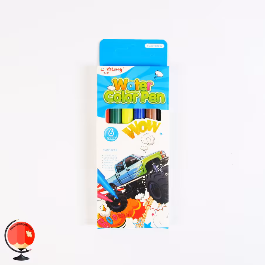 ماژیک رنگ آمیزی 6 رنگ یالونگ طرح ماشین