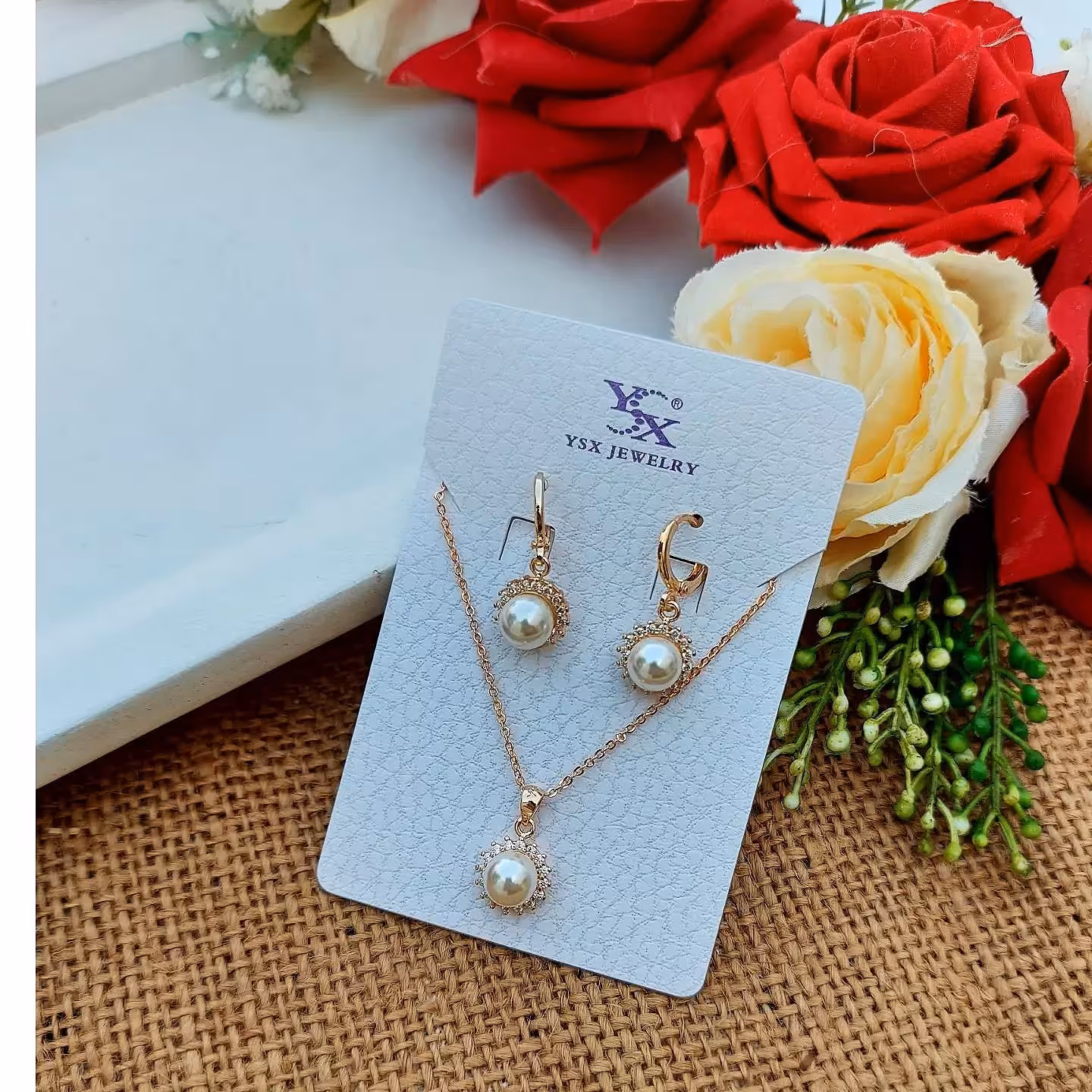 نیم ست برندوای اس ایکس رنگ ثابت طرح طلاعیار18کیفیت عالی کد13