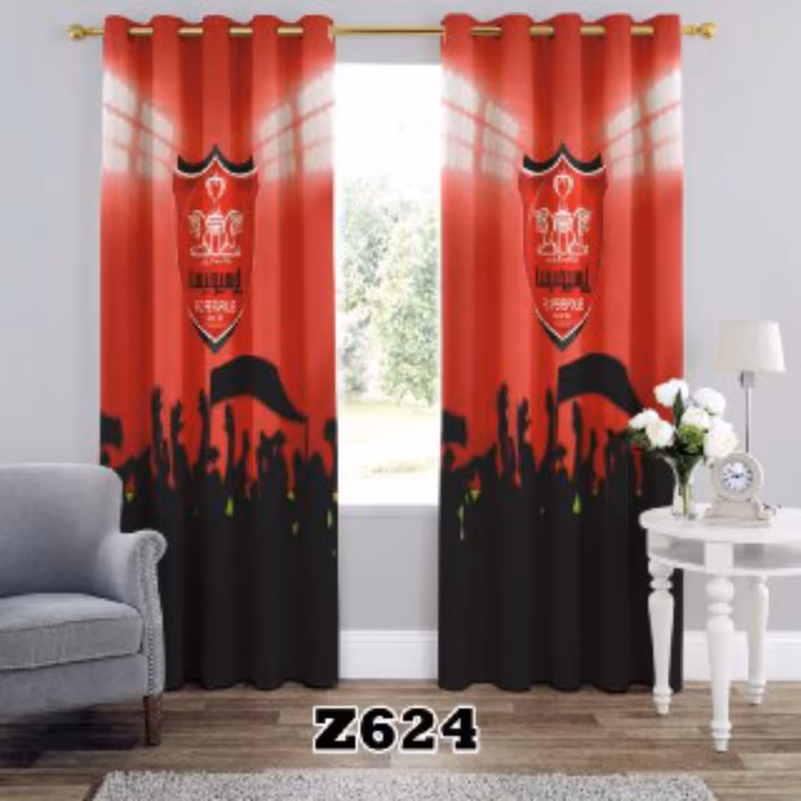 یک عدد پنل پرده اماده طرح پرسپولیس z624