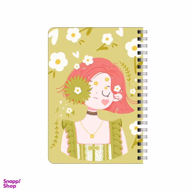 دفترچه یادداشت بامبیلیپ مدل چوبی طرح دختر گل گلی کد 0323176