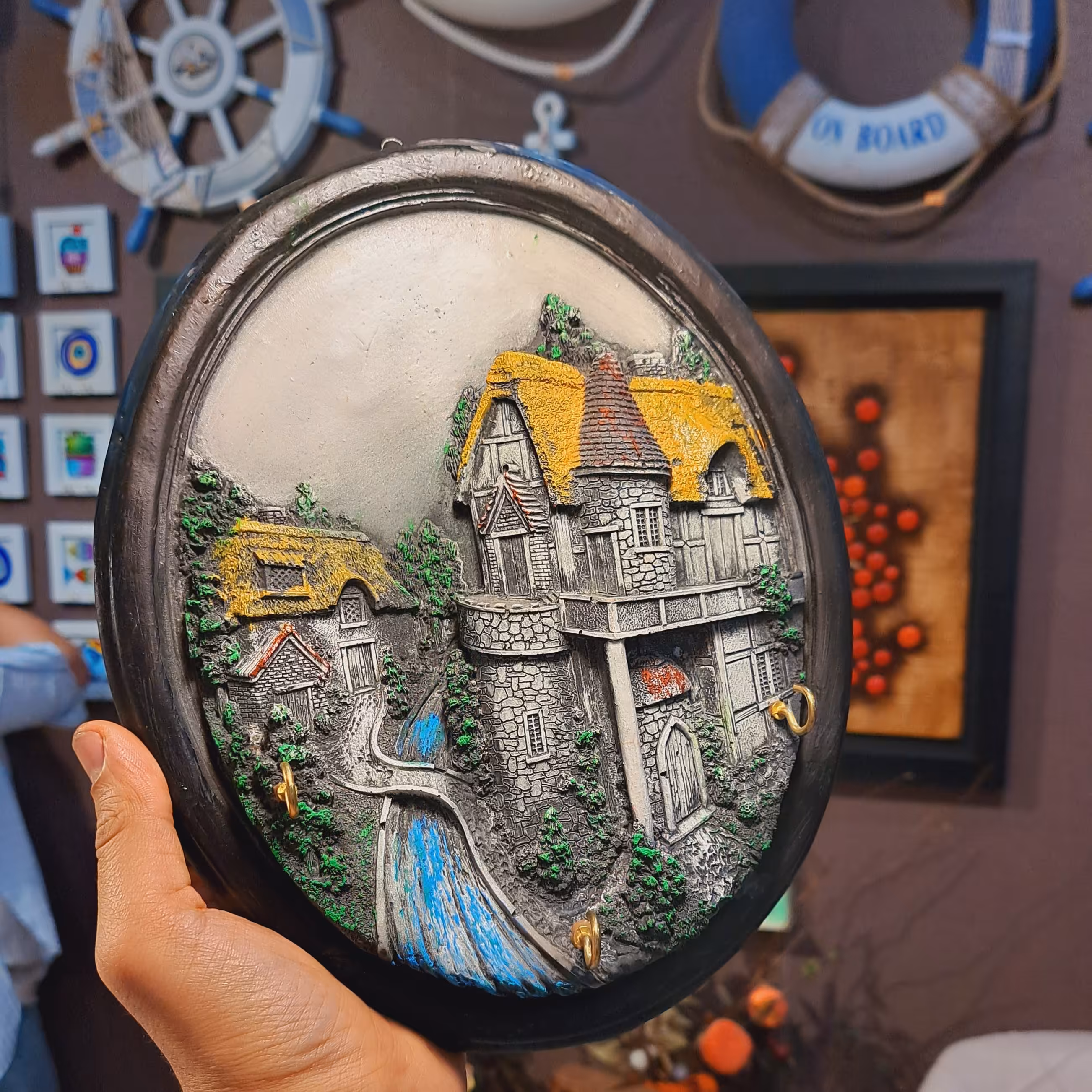 جاکلیدی 3بعدی جاکلیدی چوبی جاکلیدی فانتزی جهزیه عروس جاسویچی تابلو دیواری نقاشی برجسته جا کلیدی دستساز نقاشی دیواری