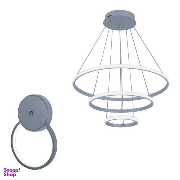 دیوارکوب و لوستر 3 حلقه چشمه نور کد L6345/3H+6373/H بسته دو عددی