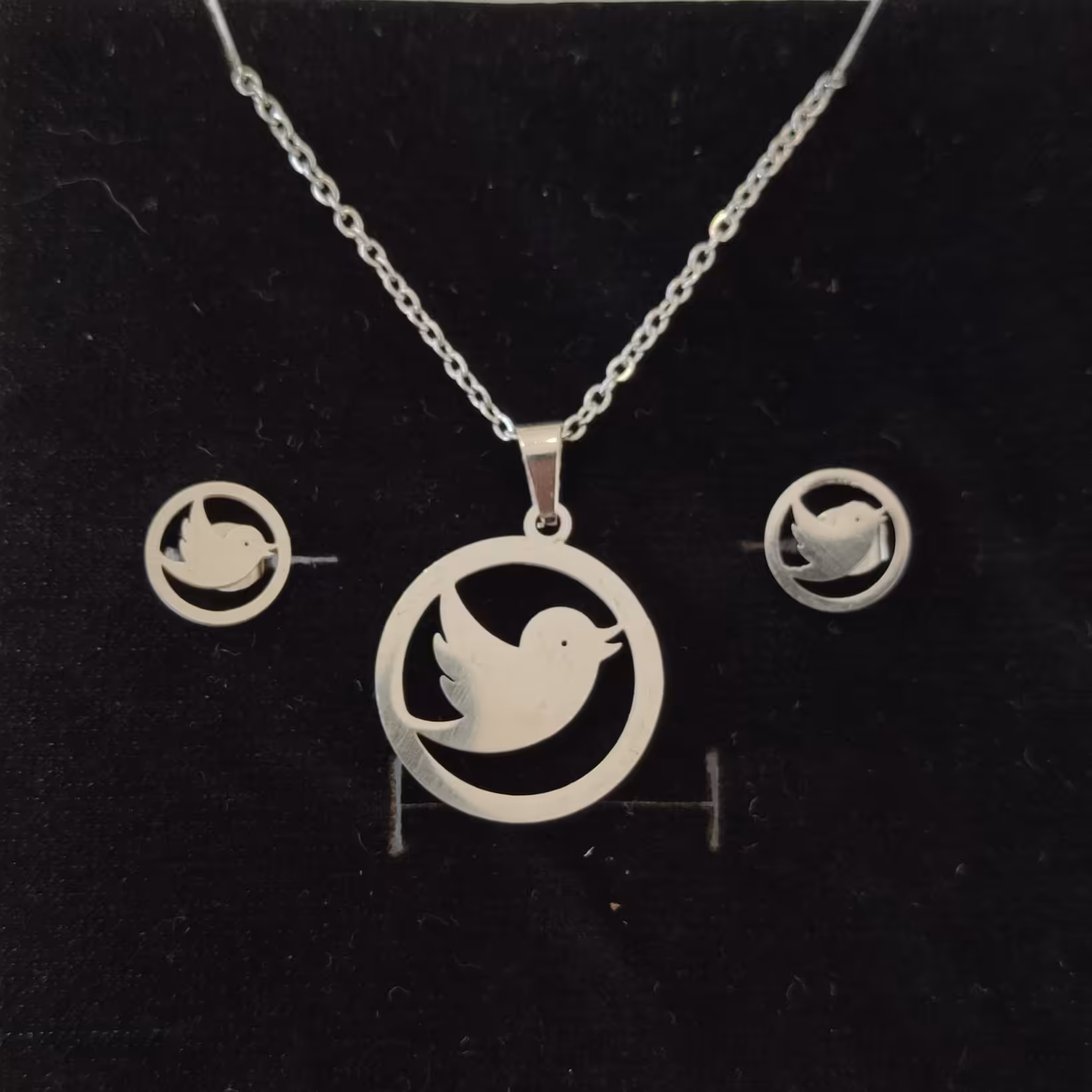 ست گردنبند و گوشواره مدل توییتر. رنگ ثابت