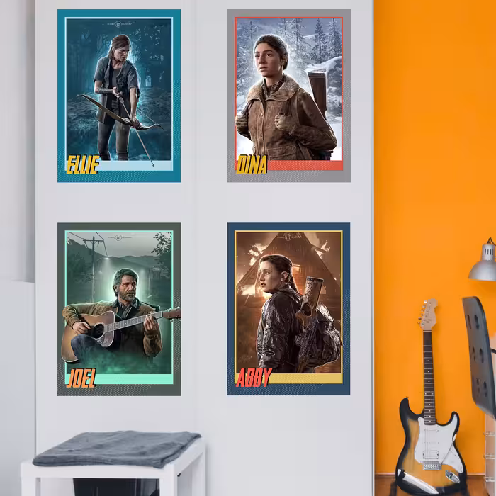 تابلو شاسی گیمینگ  last of us 2  سایز 10 در  15 سانتی متر  مجموعه 4 عددی