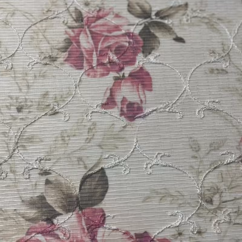 پرده زبرا دومکانیزم گل صورتی