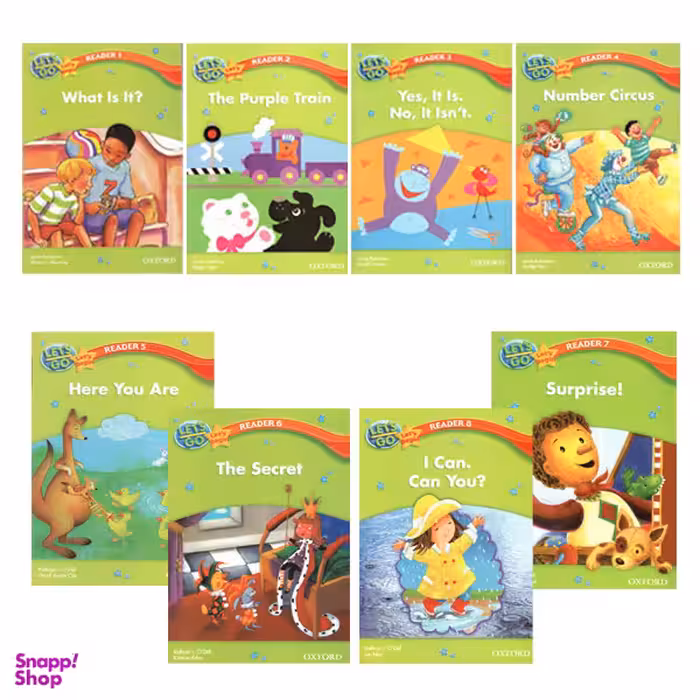 کتاب lets go readers begin اثر جمعی از نویسندگان انتشارات آکسفورد مجموعه 8 جلدی
