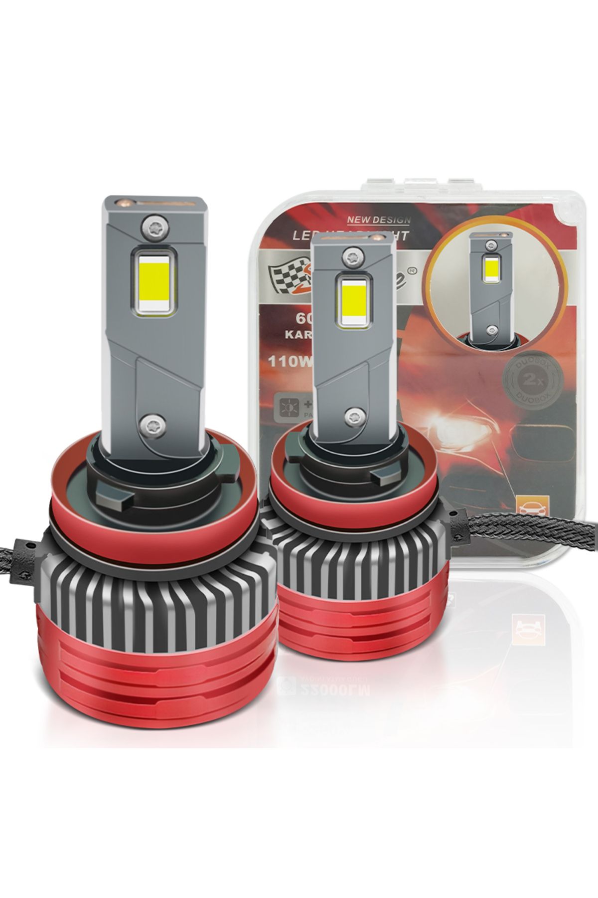 ست لامپ خودرو چراغهای LED CANBUS 110W 22000LM H11 12 30V LAAM923 Space