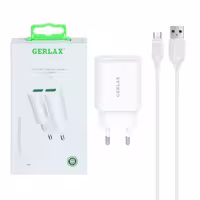 شارژر دیواری 10 وات دو پورت جرلکس مدل GA-06 به همراه کابل شارژ اندروید