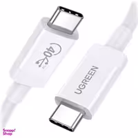 کابل شارژ و دیتا 5.5 آمپر USB-C به USB-C یوگرین مدل US506 کد 40113 طول 80 سانتی‌ متر