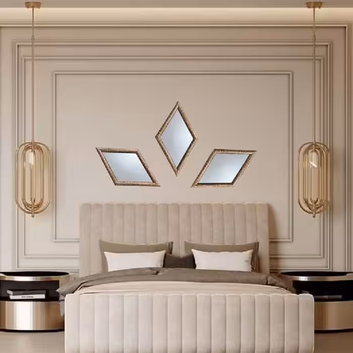 آینه لوزی (3 تکه) 