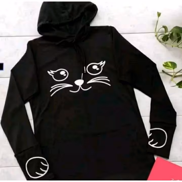 هودی طرح گربه مشکی  (ارسال رایگان)