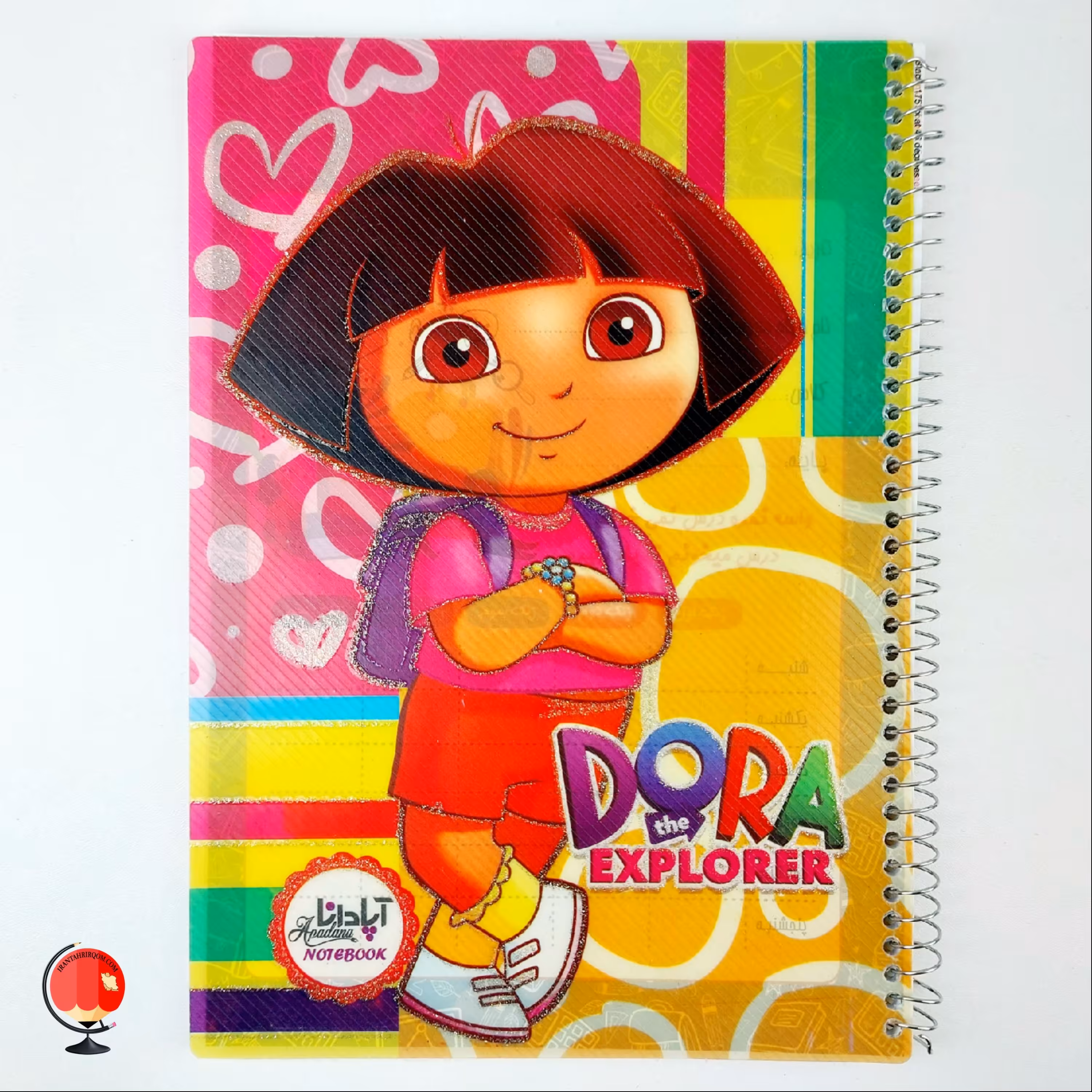 دفتر 50 برگ سیمی اپادانا جلد طلقی رطرح دورا کد 3281