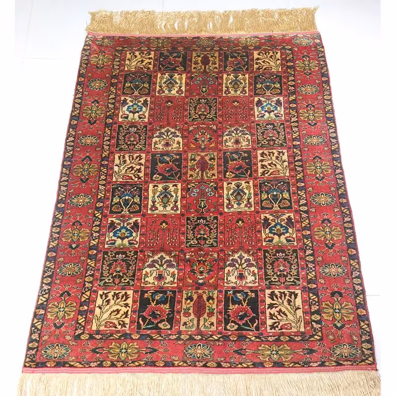 فرش دستبافت تمام ابریشم خشتی