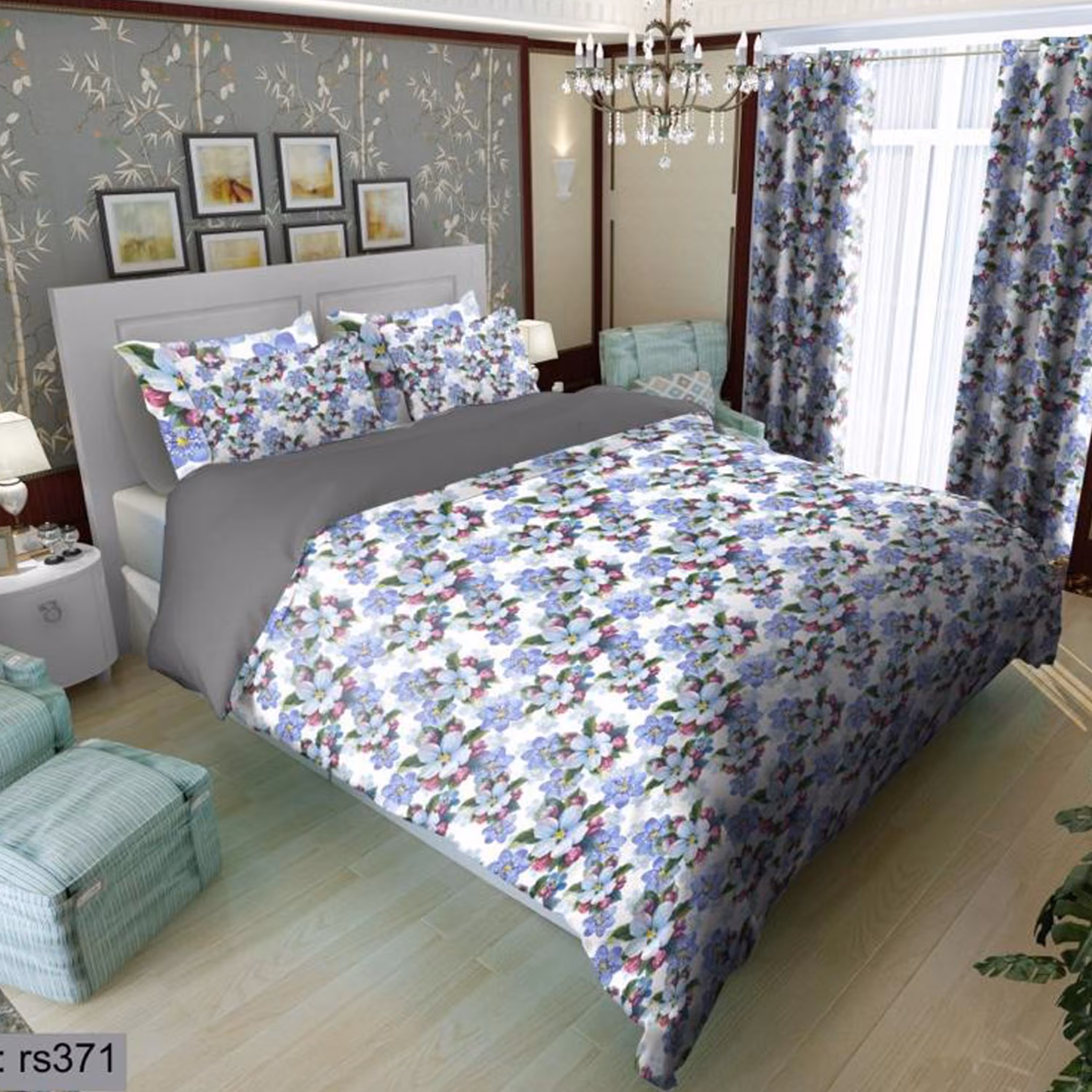 سرویس روتختی 2 نفره تنسل چاپی برندترک لند(Turk Land) rs 371