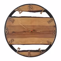 ساعت دیواری چوبی سایز 50 چوب نارون