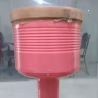 تنبک فلزی رنگ کوره ای با پوست گوسفند درجه یک 