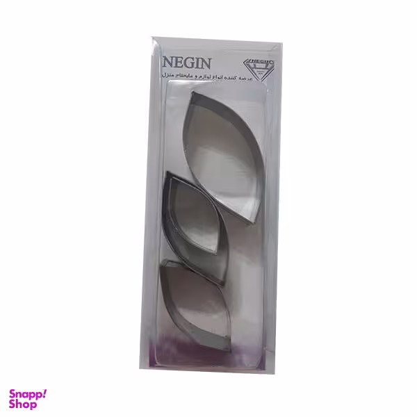 کاتر شیرینی پزی نگین طرح برگ مجموعه 4 عددی