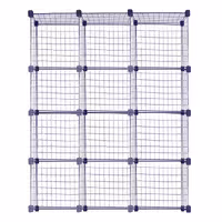 ست قفسه مشبک چهار طبقه در سه ردیف سایز 32x32(ارسال پس کرایه و به عهده مشتری)