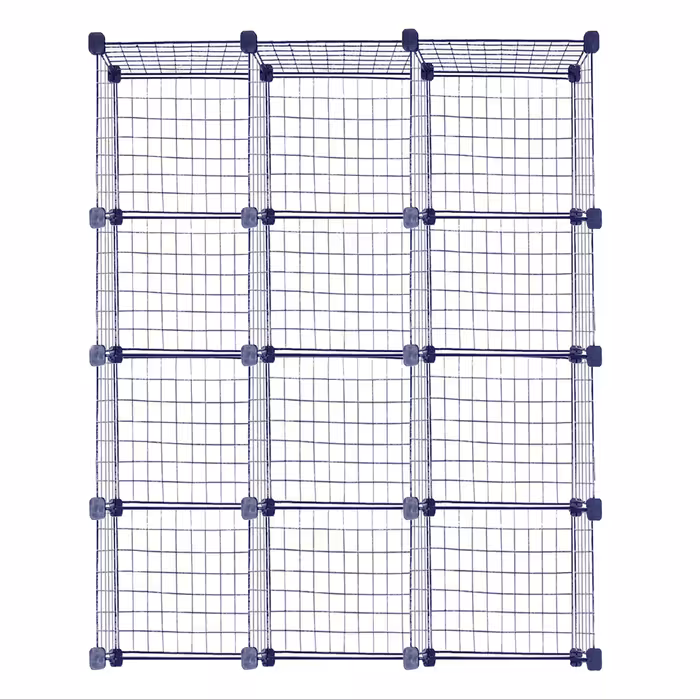 ست قفسه مشبک چهار طبقه در سه ردیف سایز 32x32(ارسال پس کرایه و به عهده مشتری)