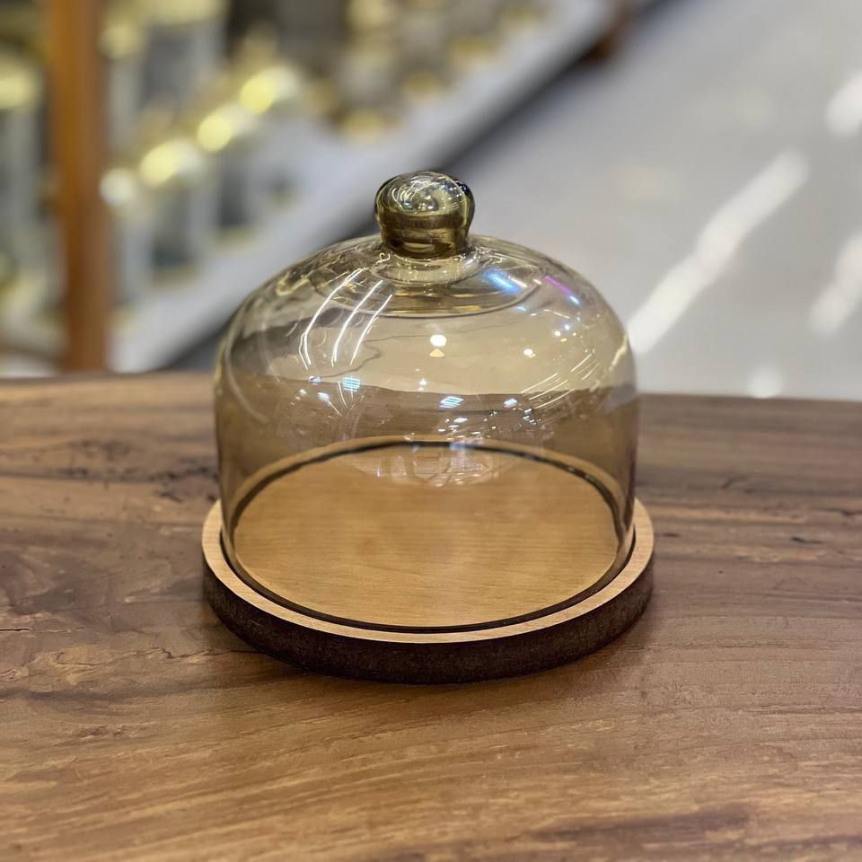 کاپ کیک درب شیشه ای قطر 17 سانت